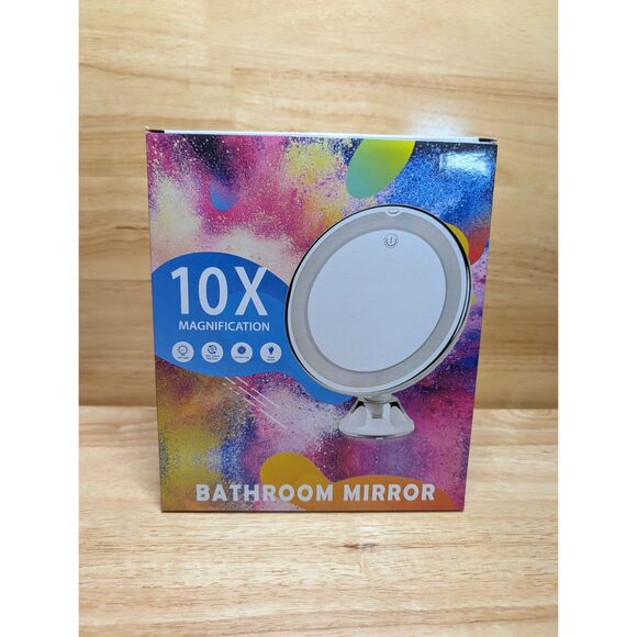 10X Magnification LED Bathroom Mirror 360° Rotation Suction Cup NEW - Picture 4 of 5